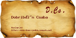 Dobribán Csaba névjegykártya